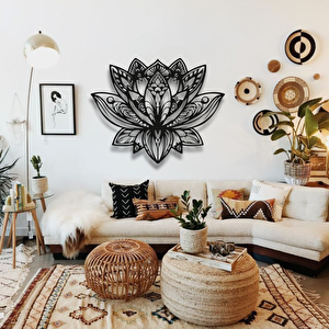 Lotus Çiçeği Metal Duvar Dekoru