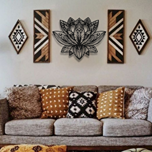Lotus Çiçeği Metal Duvar Dekoru
