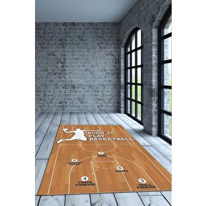 Basketbol İçin Doğdum Çok Renkli Halı Basketbol Sever Halısı Spor Severler İçin Halı 160x240 cm