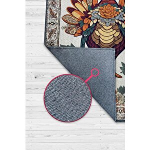 Hindi Temalı Dijital Baskılı Halı Modern Halı Dokuma Tabanlı Çok Renkli Salon Halısı 120x180 cm