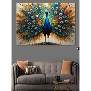 Muhteşem Tavus Kuşu Dekoratif Kanvas - Mdf Ahşap Tablo