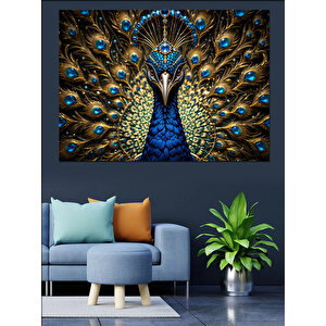 Görkemli Tavus Kuşu Dekoratif Kanvas - Mdf Ahşap Tablo 50x70 cm
