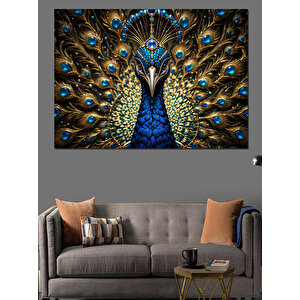 Görkemli Tavus Kuşu Dekoratif Kanvas - Mdf Ahşap Tablo 50x70 cm