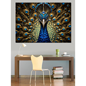 Görkemli Tavus Kuşu Dekoratif Kanvas - Mdf Ahşap Tablo 50x70 cm