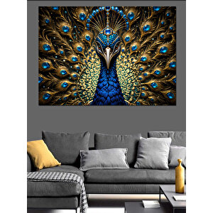 Görkemli Tavus Kuşu Dekoratif Kanvas - Mdf Ahşap Tablo