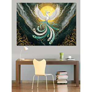 Parlayan Efsane Anka Kuşu Dekoratif Kanvas - Mdf Ahşap Tablo