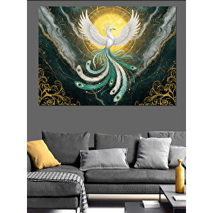 Parlayan Efsane Anka Kuşu Dekoratif Kanvas - Mdf Ahşap Tablo