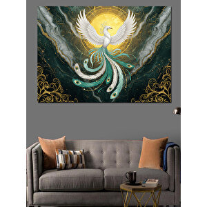 Parlayan Efsane Anka Kuşu Dekoratif Kanvas - Mdf Ahşap Tablo 50x70 cm