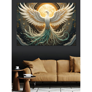 Işık Saçan Anka Kuşu Dekoratif Kanvas - Mdf Ahşap Tablo