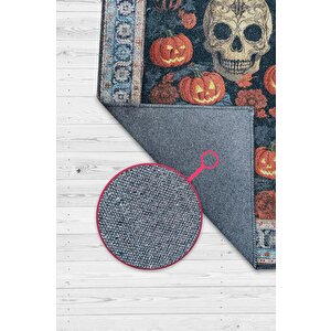 Kuru Kafa Bal Kabağı Temalı Dijital Baskılı Halı Dokuma Tabanlı Çok Renkli Salon Halısı 100x150 cm