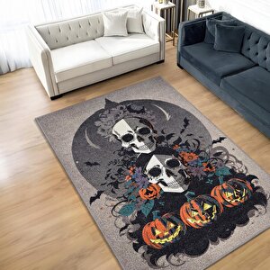 Kuru Kafa Temalı Dijital Baskılı Halı Modern Halı Dokuma Tabanlı Çok Renkli Salon Halısı 160x240 cm