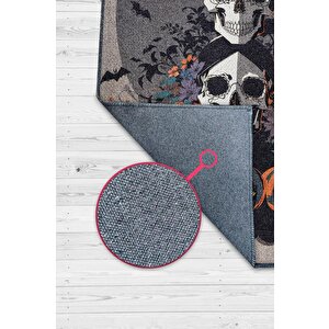 Kuru Kafa Temalı Dijital Baskılı Halı Modern Halı Dokuma Tabanlı Çok Renkli Salon Halısı 160x240 cm