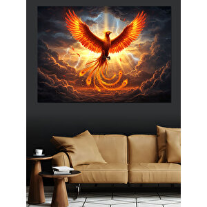 Yükselen Anka Kuşu Dekoratif Kanvas - Mdf Ahşap Tablo