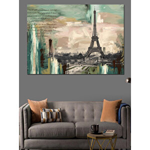 Soyut Eyfel Kulesi Dekoratif Kanvas - Mdf Ahşap Tablo