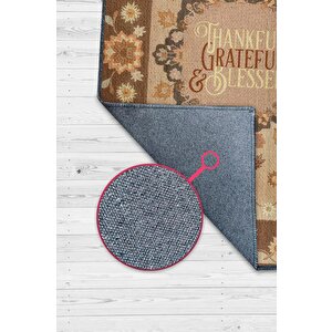 Şükran Ve Minnet Etnik Temalı Dijital Baskılı Halı Çiçek Desenli Çok Renkli Salon Halısı 200x300 cm