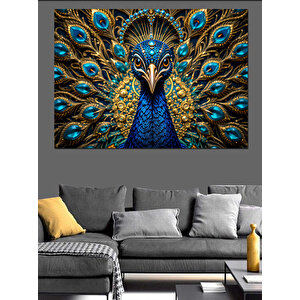 Görkemli Tavus Kuşu Dekoratif Kanvas - Mdf Ahşap Tablo