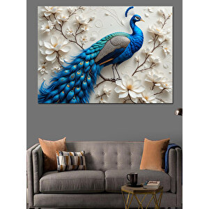 Muhteşem Tavus Kuşu Tüyleri Dekoratif Kanvas - Mdf Ahşap Tablo 70x100 cm