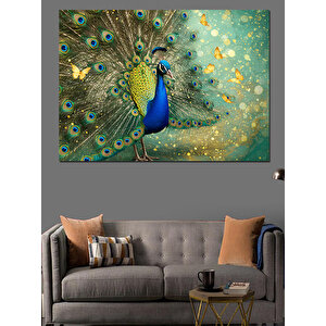 Muhteşem Tavus Kuşu Dekoratif Kanvas - Mdf Ahşap Tablo