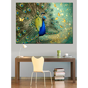 Muhteşem Tavus Kuşu Dekoratif Kanvas - Mdf Ahşap Tablo