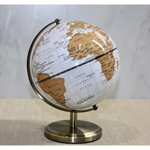 Yerküre Metal Standlı Biblo, 14x10 - Beyaz Beyaz