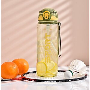 Sport Suluk 550 Ml, Askılı Ve Pipetli, Yeşil, 20x8 Yeşil