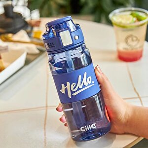 Hello Suluk 800 Ml, Askılı Ve Kulplu, Mavi, 24x7 Mavi