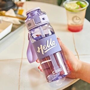 Hello Suluk 800 Ml, Askılı Ve Kulplu, Mor, 24x7 Mor