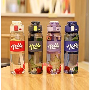 Hello Suluk 800 Ml, Askılı Ve Kulplu, Mor, 24x7 Mor