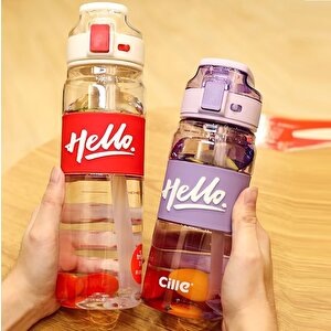 Hello Suluk 800 Ml, Askılı Ve Kulplu, Mor, 24x7 Mor