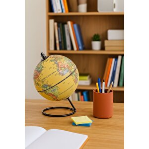 Yerküre Biblo Metal Standlı, 14x10 - Sarı Sarı