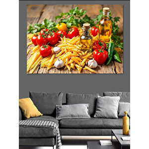 Taze Baharatlı Makarna Dekoratif Kanvas - Mdf Ahşap Tablo 50x70 cm