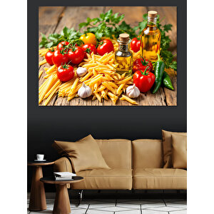 Taze Baharatlı Makarna Dekoratif Kanvas - Mdf Ahşap Tablo 50x70 cm