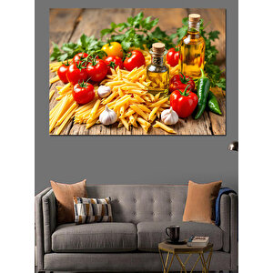 Taze Baharatlı Makarna Dekoratif Kanvas - Mdf Ahşap Tablo