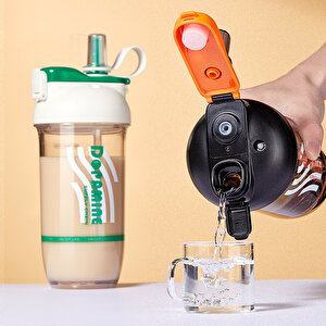 Dopamin Suluk 500 Ml, Çalkalayıcılı Ve Pipetli, Gri, 24x11