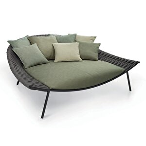 Navis Havuz Başı Koltuk Daybed Chunk Ipi Örgülü Bahçe Mobilyası Koltuğu
