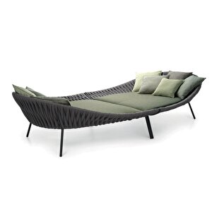 Navis Havuz Başı Koltuk Daybed Chunk Ipi Örgülü Bahçe Mobilyası Koltuğu