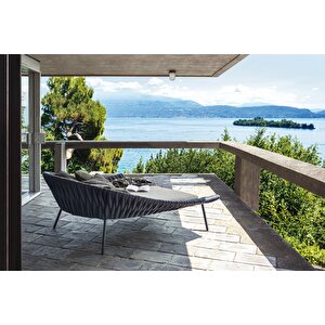 Navis Havuz Başı Koltuk Daybed Chunk Ipi Örgülü Bahçe Mobilyası Koltuğu