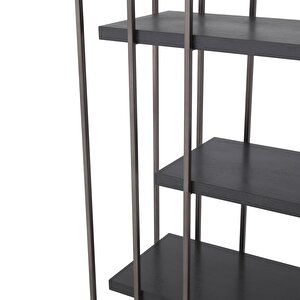 Venenum 11 Katlı Metal Ayak Modern Ahşap Tablalı Özel Tasarım Çok Amaçlı Raf Dekoratif Kitaplık