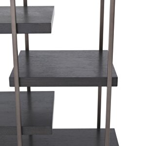 Venenum 11 Katlı Metal Ayak Modern Ahşap Tablalı Özel Tasarım Çok Amaçlı Raf Dekoratif Kitaplık