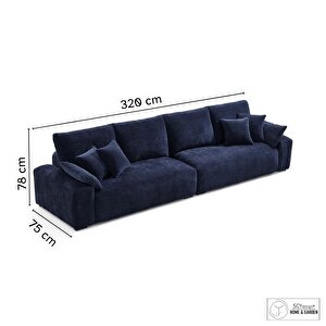 Lacuna 4 Kişilik Modern Salon Dörtlü Koltuğu Özel Tasarım Dekoratif Oturma Odası Kanepesi