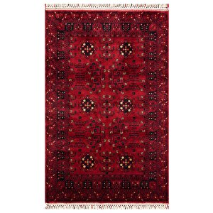Beyoğlu 959 Kırmızı Uşak Halısı Yağcı Bedir Desen Nostalji Halı Afgan El Halısı Salon Halı 130x190 cm