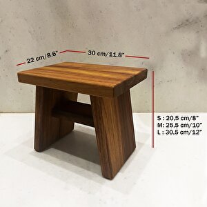 Shark Anatolia Iroko Ahşap Banyo Taburesi Oturak