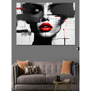 Kırık Yüz Makyaj Sanatı Dekoratif Kanvas - Mdf Ahşap Tablo 35x50 cm