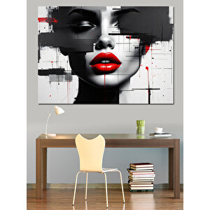 Kırık Yüz Makyaj Sanatı Dekoratif Kanvas - Mdf Ahşap Tablo 25x35 cm