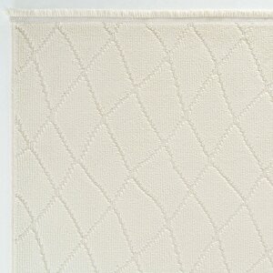 Cool Halı Newyork 3109 Krem Yumuşak Tuşeli Halı Kilim Salon Koridor Kesme Yolluk Dokuma Makine Halı