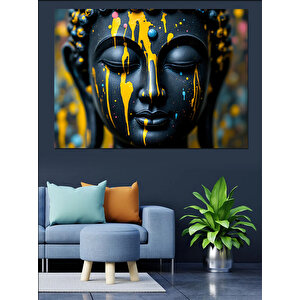 Altın Yüzlü Heykel Dekoratif Kanvas - Mdf Ahşap Tablo 70x100 cm