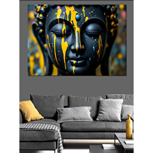 Altın Yüzlü Heykel Dekoratif Kanvas - Mdf Ahşap Tablo