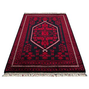 Beyoğlu 956 Kırmızı Uşak Halısı Yağcı Bedir Desen Nostalji Halı Afgan El Halısı Salon Halı 200x300 cm