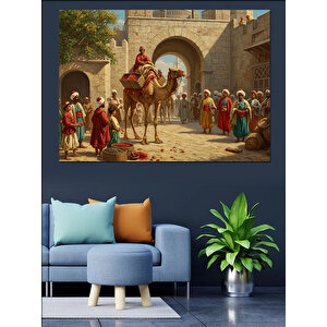 Deveyle Saraya Doğru Yolculuk Dekoratif Kanvas - Mdf Ahşap Tablo