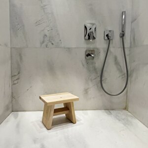 Sedir Ahşap Banyo Taburesi Oturak L Boy (H:30.5 CM) L